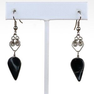 Elegant Black Dangle Earrings